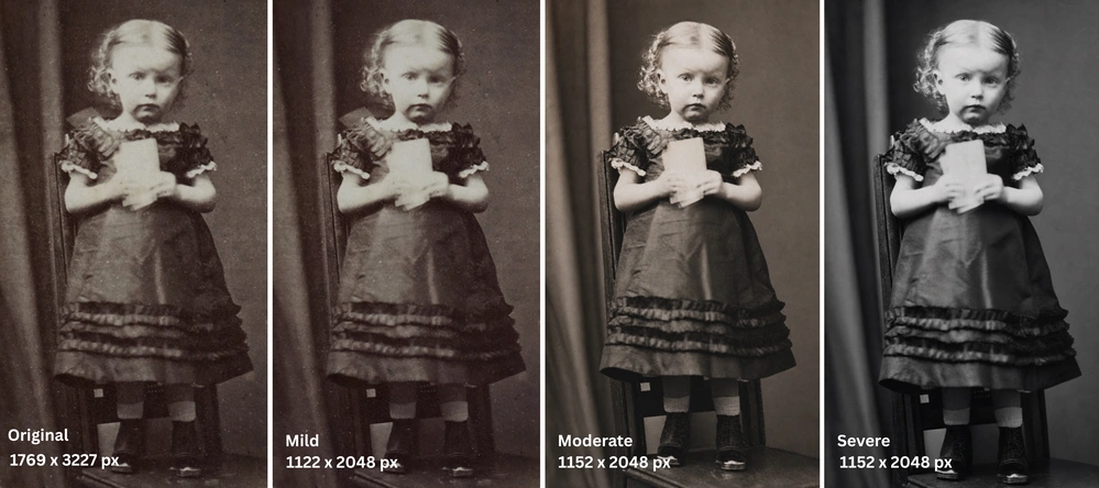 Old photos restored with PicWish without colorization
